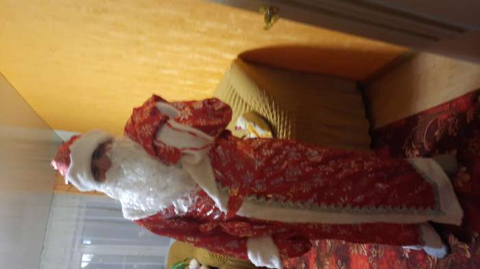 Фотография покупателя товара Карнавальный костюм «Дед Мороз», сатин, р. 54-56, цвет красный - Фото 4