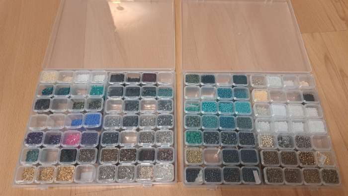 Фотография покупателя товара Органайзер для хранения мелочей, 56 ячеек, 21×17.5×2.7 см, разноцветный - Фото 1