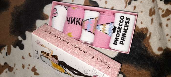 Фотография покупателя товара Набор новогодних женских носков KAFTAN "Сияй" р. 36-40 (23-25 см), 5 пар
