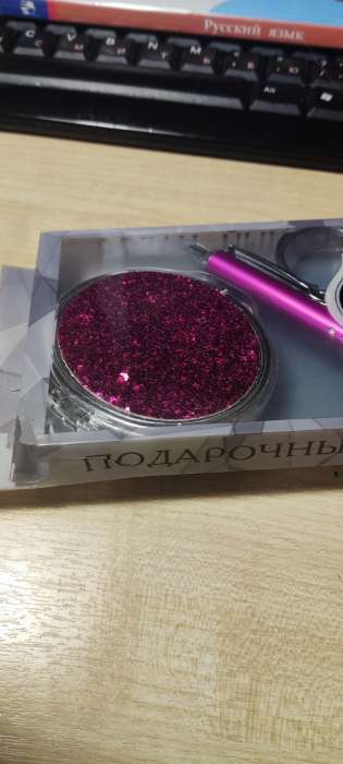 Фотография покупателя товара Набор подарочный 3 в 1, ручка, зеркало, брелок, МИКС - Фото 6