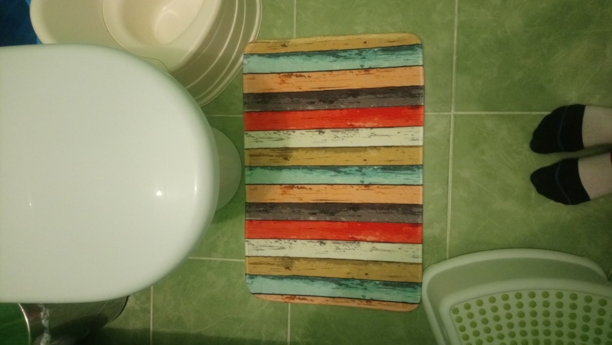 Фотография покупателя товара Коврик для ванной Доляна «Цветное дерево», 40×60 см - Фото 1