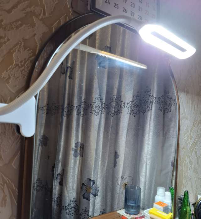 Фотография покупателя товара Светильник настольный на прищепке «Офисный белый» 24LED USB 11×7.5×60.5 см RISALUX - Фото 1