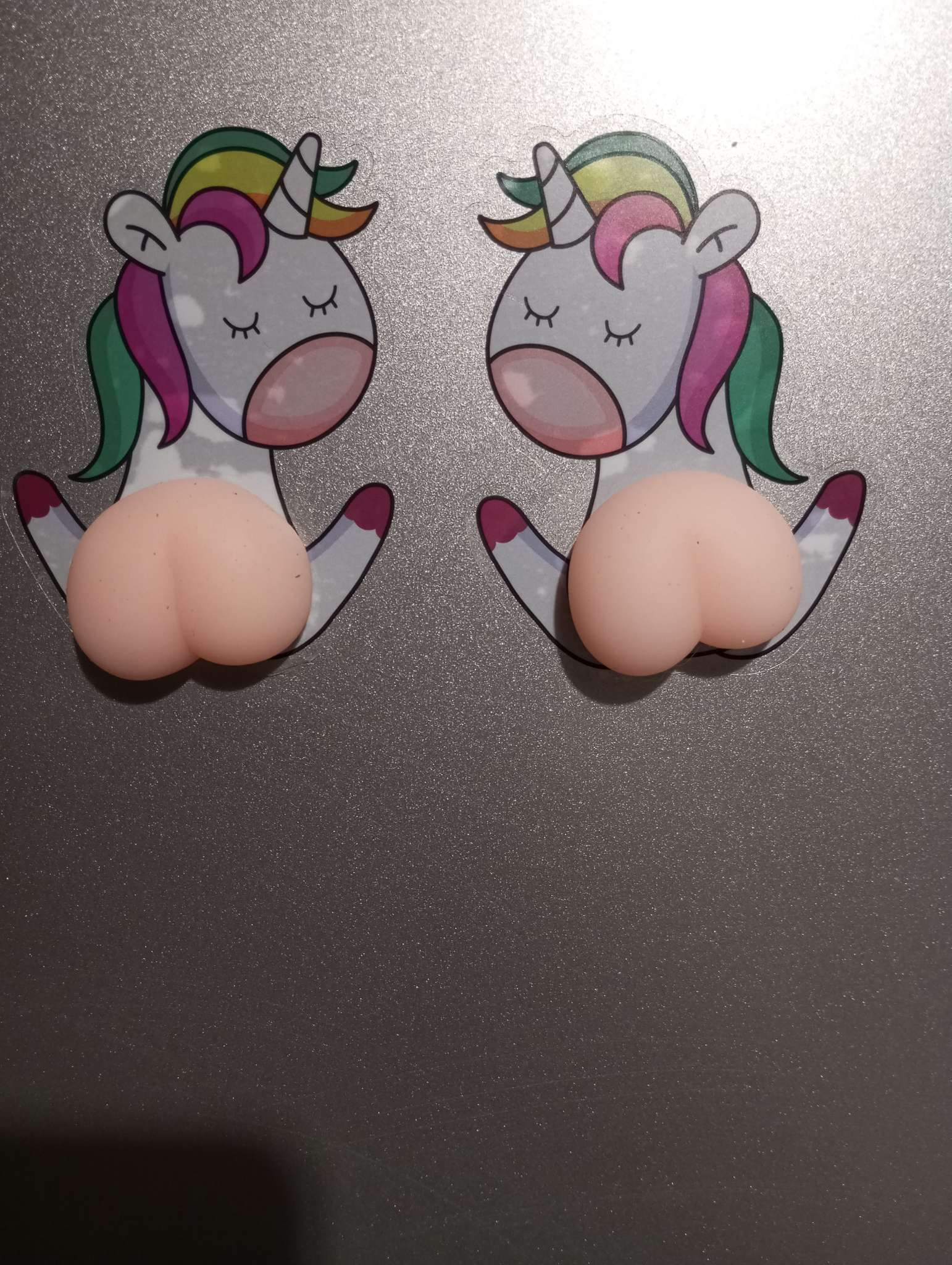 Фотография покупателя товара Антистресс - наклейка «Попка. Единорог», в наборе 2 мялки - Фото 1