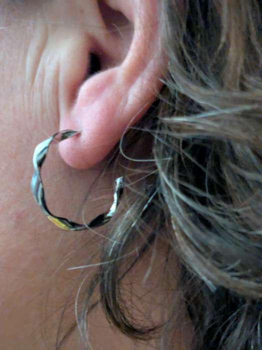 Фотография покупателя товара Серьги QF «Кольца и плетение», набор 4 пары, цвет серебро - Фото 3