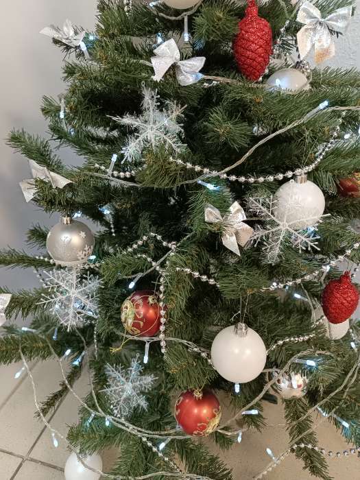 Фотография покупателя товара Ёлочные игрушки набор 3 шт. «Зимнее волшебство. Снежинка - пушинка», d=14 см, белый - Фото 1