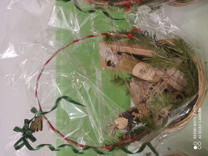 Фотография покупателя товара Корзина плетёная, бамбук, натуральный цвет, низкая - Фото 7
