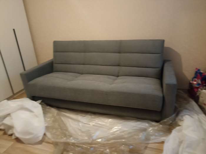 Фотография покупателя товара Диван прямой «Прайм 9», книжка, независимый пружинный блок, велюр, цвет selfie deep blue - Фото 1