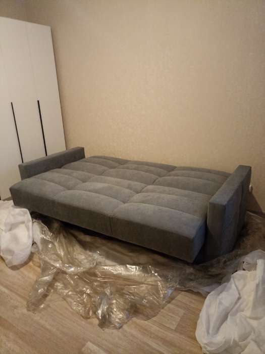 Фотография покупателя товара Диван прямой «Прайм 9», книжка, независимый пружинный блок, велюр, цвет selfie deep blue - Фото 2