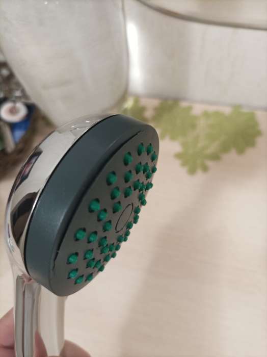 Фотография покупателя товара Душевая лейка LD-P-01-003, пластик, 1 режим, хром - Фото 2