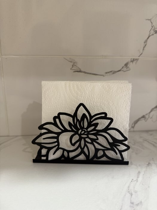 Фотография покупателя товара Салфетница «Цветы» металлическая, 14×9 см - Фото 1