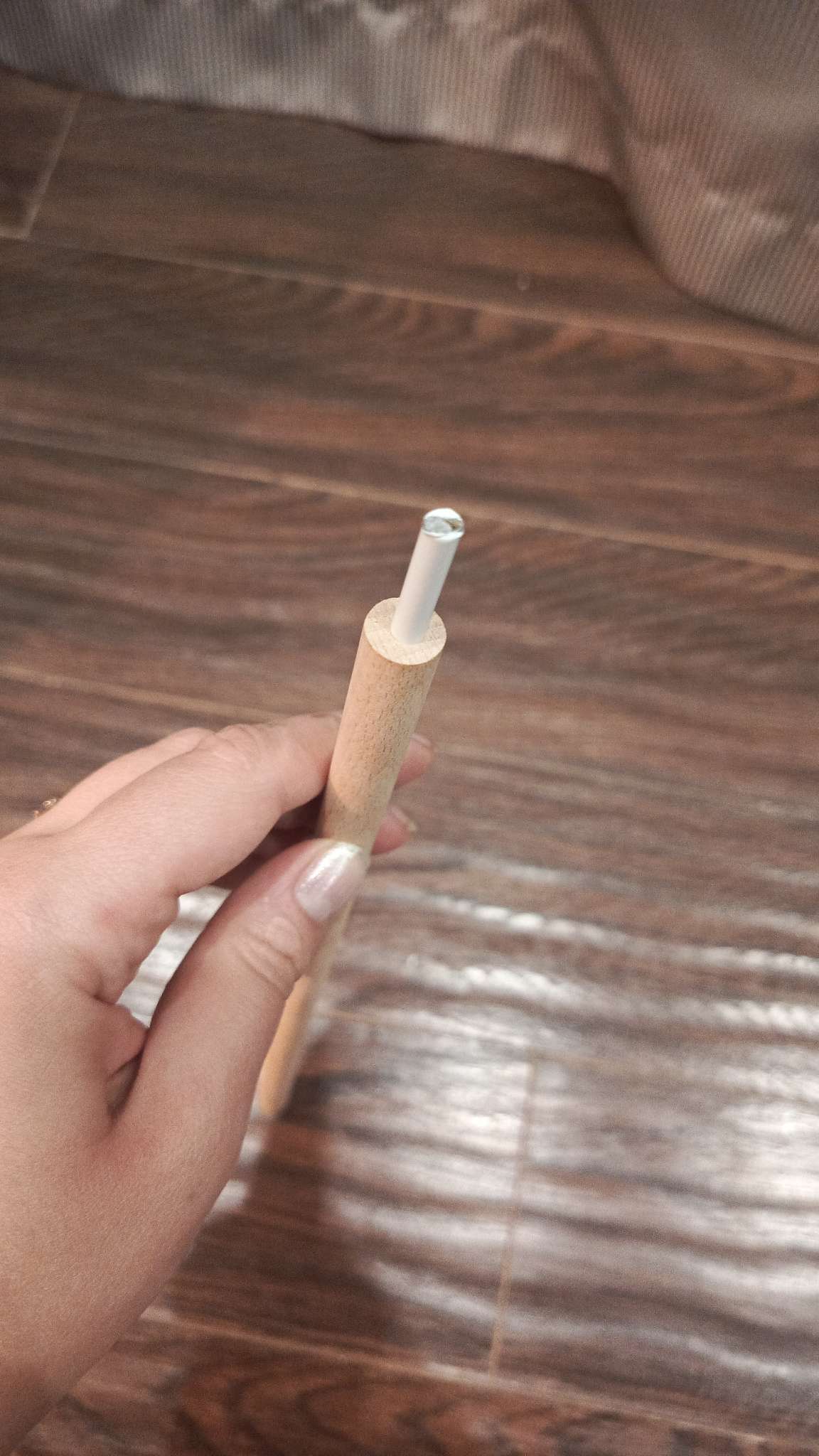 Фотография покупателя товара Вешалка для брюк и юбок SAVANNA Wood, 36×21.5×1.1 см, многоуровневая, белая - Фото 2