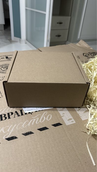 Фотография покупателя товара Коробка самосборная, без окна, крафт, 19×18×8.5 см - Фото 2