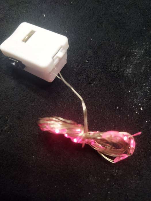 Фотография покупателя товара Гирлянда «Нить» 1 м роса, IP20, серебристая нить, 10 LED, 3 режима, батарейки AG13×3 (в комплекте), свечение мульти - Фото 1