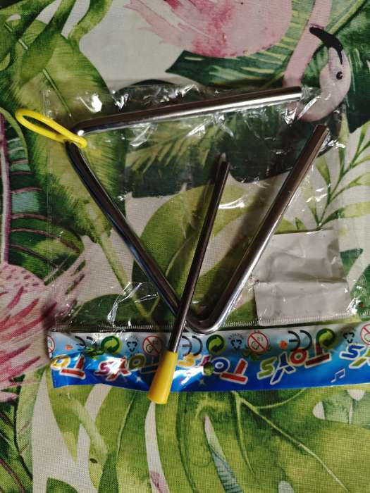 Фотография покупателя товара Игрушка музыкальная «Треугольник», 10 см - Фото 1