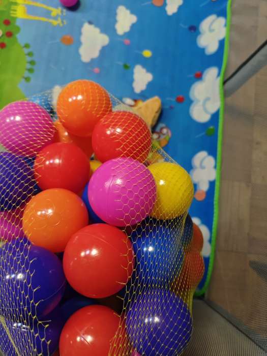 Фотография покупателя товара Шарики для сухого бассейна с рисунком, диаметр шара 7.5 см, набор 500 штук, цвет разноцветный - Фото 4