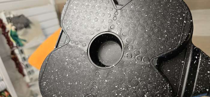 Фотография покупателя товара Сковорода-оладница Доляна Petit, 18×18 см, литой алюминий, индукция, чёрная - Фото 5