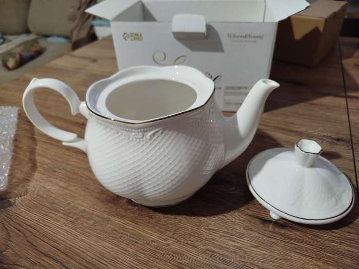 Фотография покупателя товара Чайник заварочный WY Empire, 1 л, фарфор, белый - Фото 1