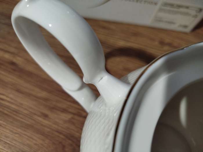 Фотография покупателя товара Чайник заварочный WY Empire, 1 л, фарфор, белый - Фото 2