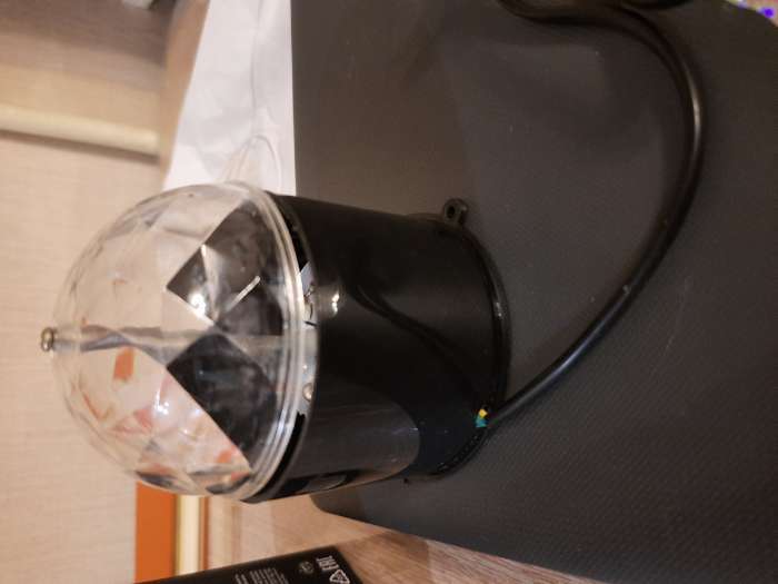 Фотография покупателя товара Световой прибор «Хрустальный шар» 7.5 см, свечение RGB, 220 В, чёрный - Фото 24