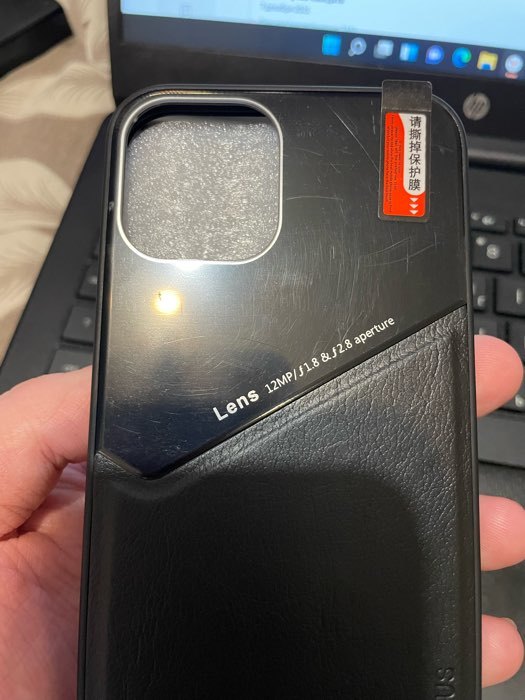 Фотография покупателя товара Чехол LuazON для iPhone 12/12 Pro, поддержка MagSafe, вставка из стекла и кожи, черный - Фото 3
