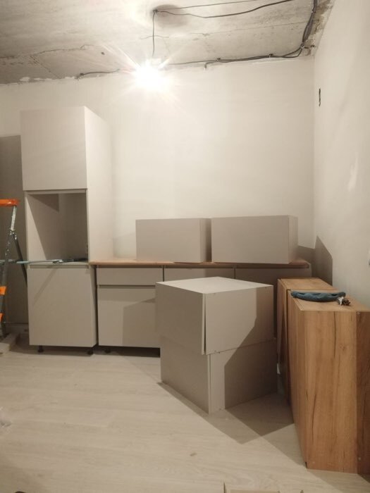 Фотография покупателя товара Кухонный гарнитур в потолок «Виктория», 2400 мм, цвет кашемир/дуб крафт - Фото 107