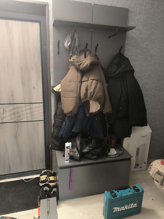 Фотография покупателя товара Прихожая «Лора. Готовое решение №1», 2200×450×1350 мм, цвет графит - Фото 6