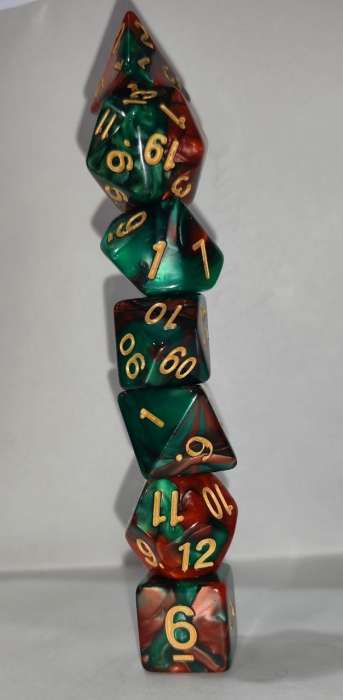 Фотография покупателя товара Кубики - дайсы для ДнД, набор 7 шт. - Фото 3