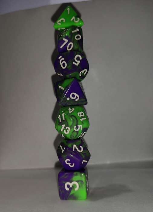 Фотография покупателя товара Кубики - дайсы для ДнД, набор 7 шт. - Фото 2