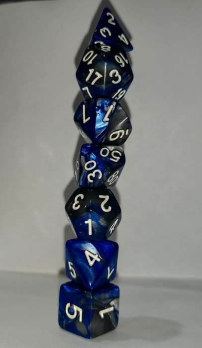 Фотография покупателя товара Кубики - дайсы для ДнД, набор 7 шт. - Фото 1