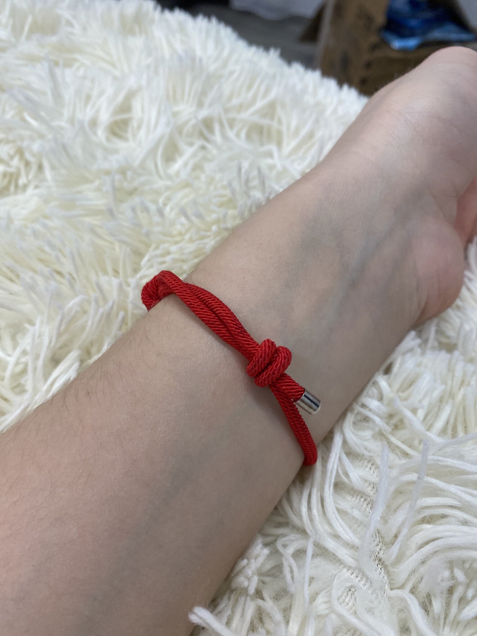 Фотография покупателя товара Браслет-оберег «Красная нить» узел, 5 мм, 15-28 см, затяжка, красный - Фото 1