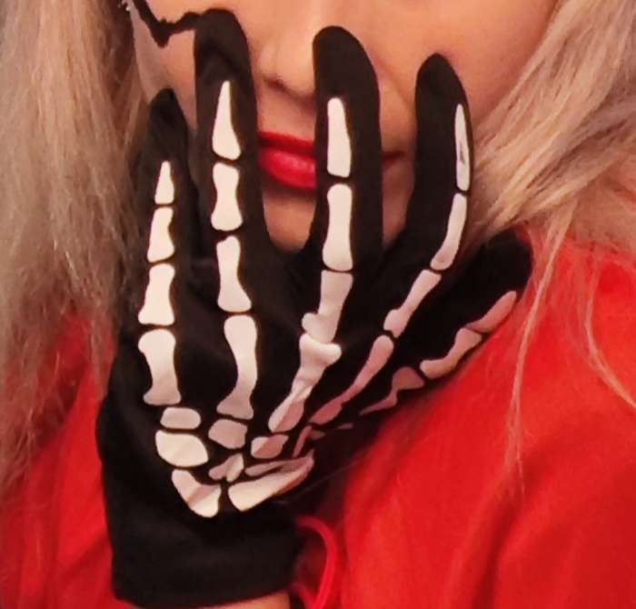 Фотография покупателя товара Прикол перчатки «Скелет» - Фото 1