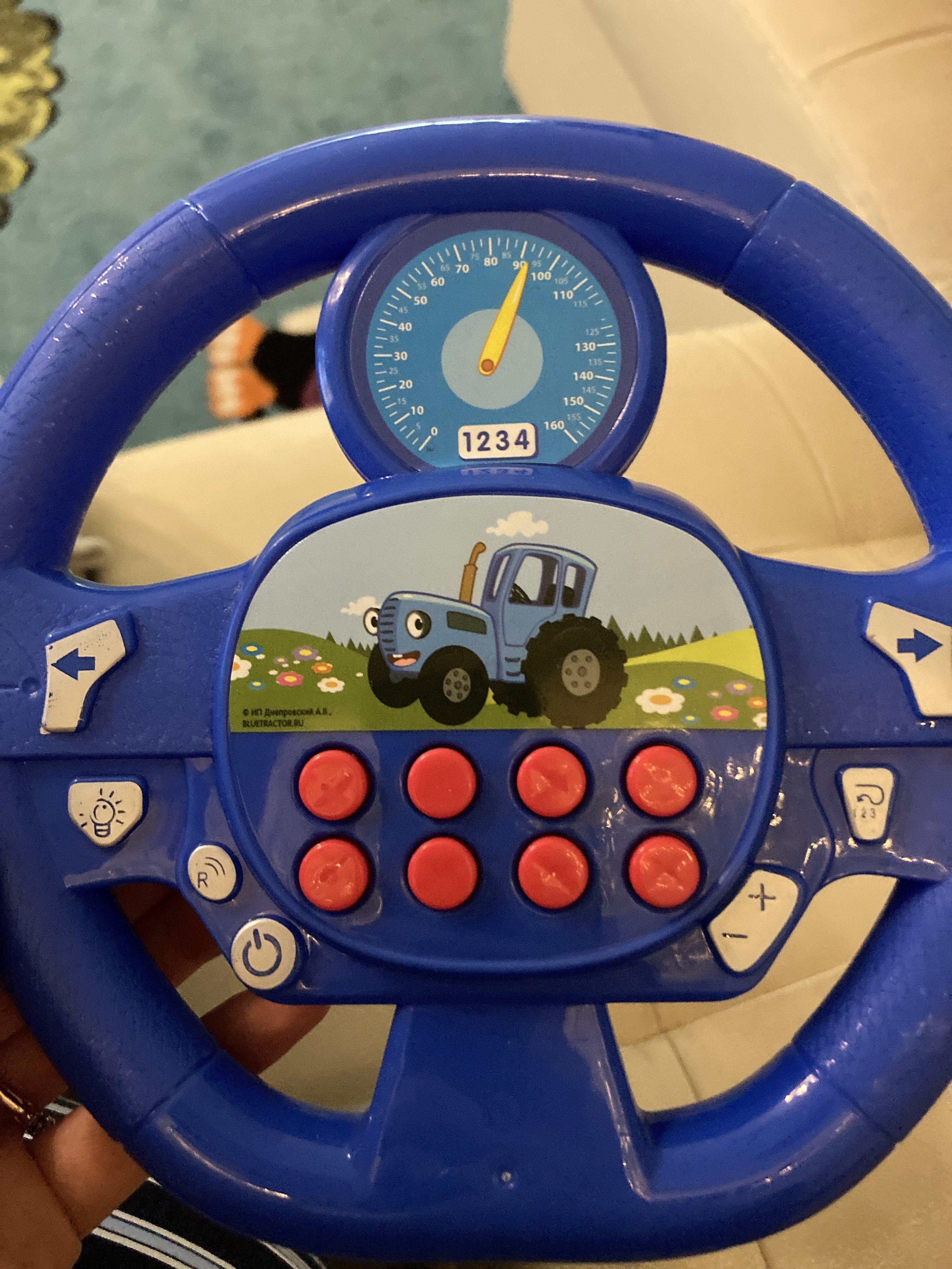 Фотография покупателя товара Музыкальный руль «Синий трактор», звук, цвет синий - Фото 1