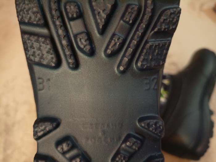 Фотография покупателя товара Сапоги зимние детские из ЭВА с комбинированным верхом синий, размер 28-29 - Фото 3