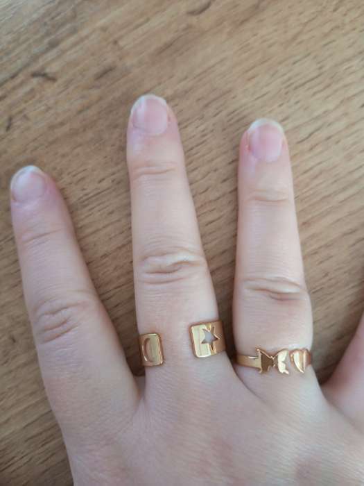 Фотография покупателя товара Кольца парные «Нежность», 2 шт. цвет золото, безразмерные - Фото 1