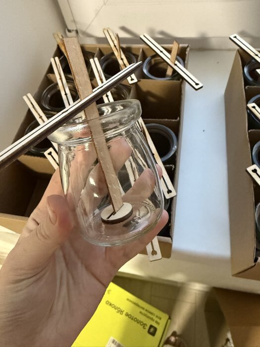 Фотография покупателя товара Набор баночек для специй Доляна «Парфе», 100 мл, 5.7×7 см, с пробковой крышкой, 12 шт., стекло - Фото 1