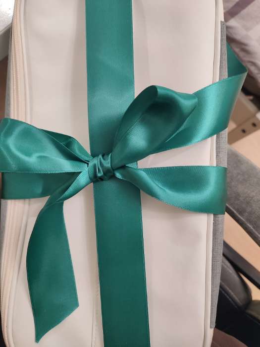 Фотография покупателя товара Лента атласная TEIRA, двухсторонняя, 6 мм, 25±1 м, зелёная №0589 - Фото 2