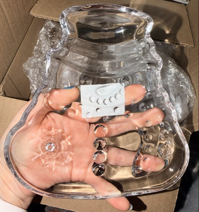 Фотография покупателя товара Блюдо «Новогоднее чудо. Снеговик», 16.7×16.4×2.3 см, стекло, прозрачное - Фото 1