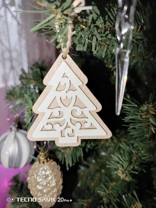 Фотография покупателя товара Елочная игрушка «Ель с узорами» - Фото 2