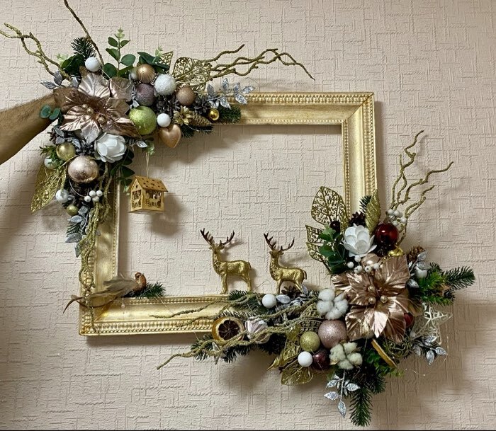 Фотография покупателя товара Ёлочные игрушки 2 шт. «Зимнее волшебство. Благородный олень» пластик, 8×15 см, золото - Фото 1