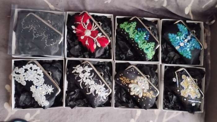 Фотография покупателя товара Косметичка женская на фермуаре, маленькая, в мелкий горошек, коричневая/бежевая - Фото 1