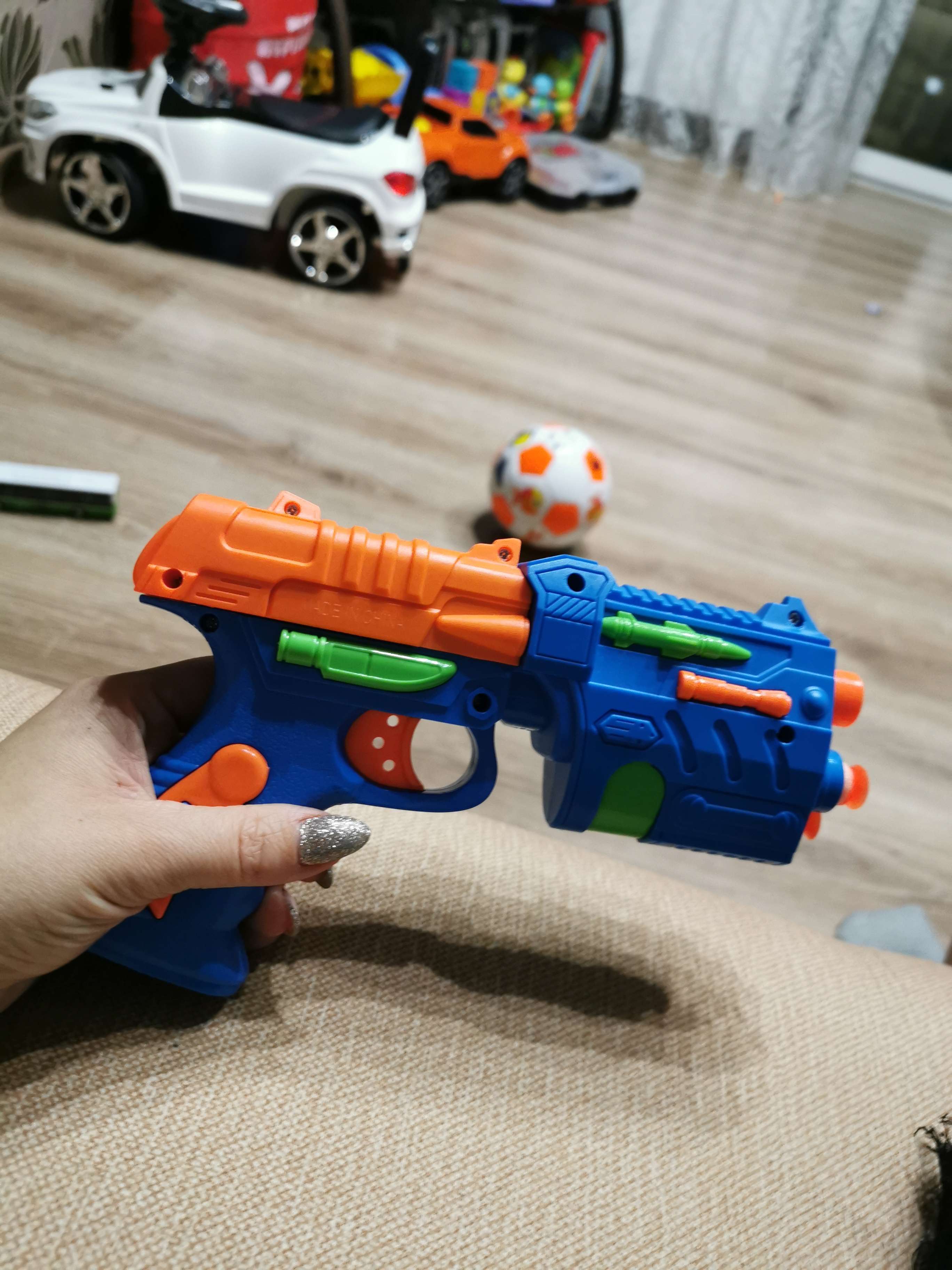 Фотография покупателя товара Пистолет «Фом», стреляет мягкими пулями, цвета МИКС - Фото 1