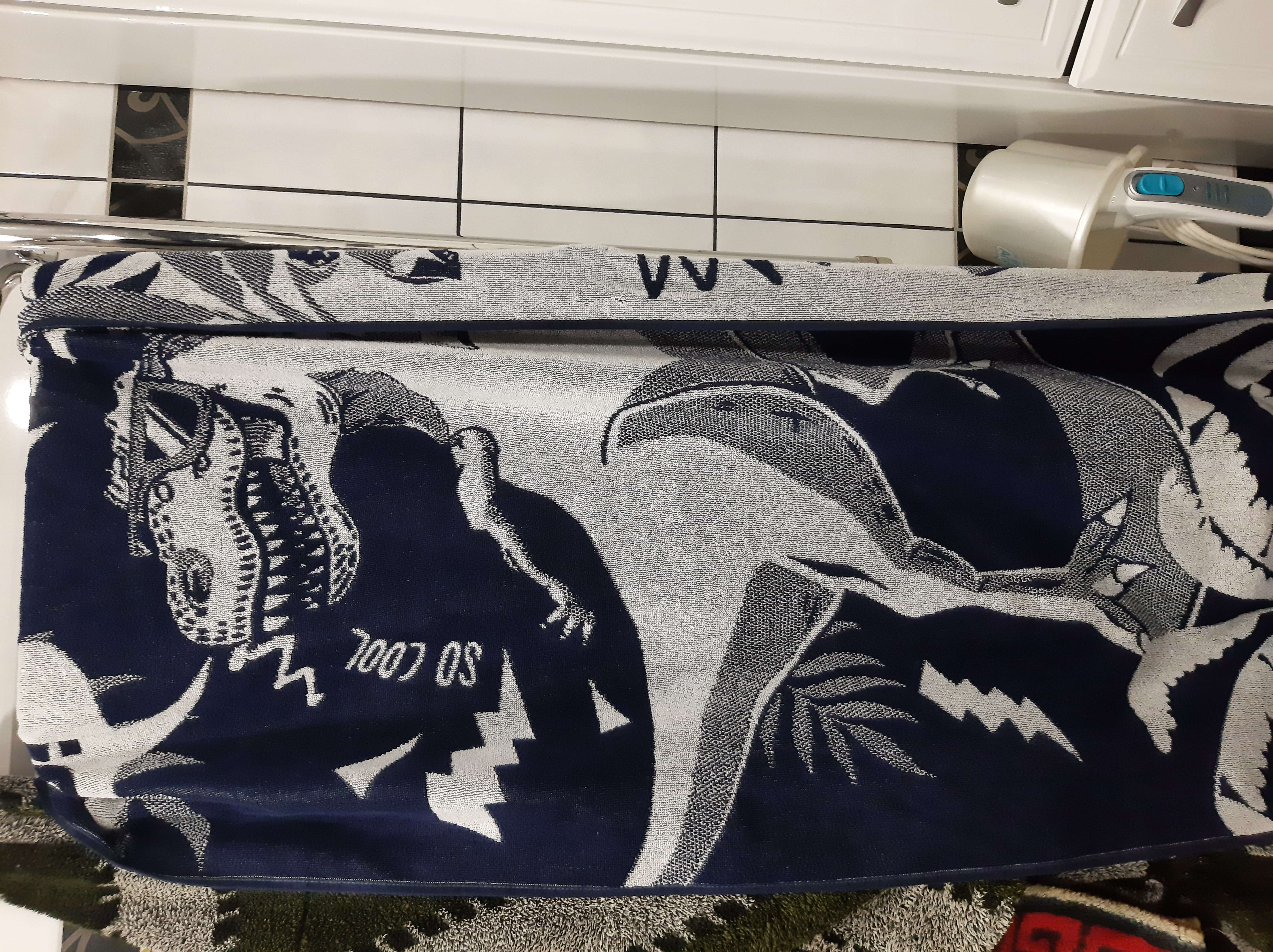 Фотография покупателя товара Полотенце махровое Этель T-rex, 70×130 см, 100% хлопок, 420 г/м² - Фото 1