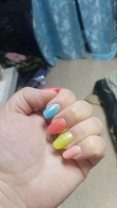 Фотография покупателя товара Полигель для наращивания, неоновый, трехфазный, 15 мл, LED/UV, голубой - Фото 1