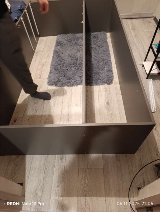 Фотография покупателя товара Шкаф – пенал «Мадера», 400×520×2100 мм, цвет графит - Фото 6