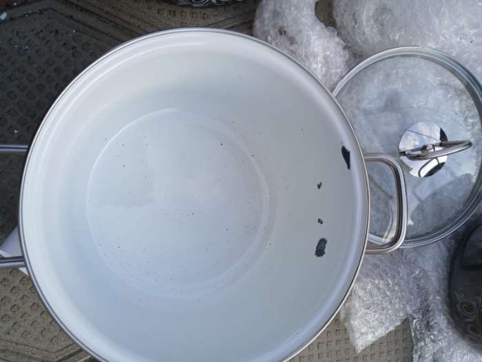 Фотография покупателя товара Набор эмалированных кастрюль Iseberg, 3 предмета: 2 л, 3 л, 4 л, индукция - Фото 7