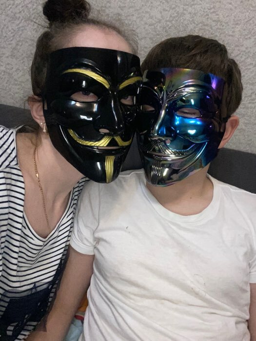 Фотография покупателя товара Карнавальная маска «Гай Фокс», цвет чёрный