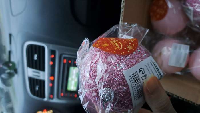 Фотография покупателя товара Ёлочный шар новогодний d=8 см «Карнавал» мерцание, розовый - Фото 1