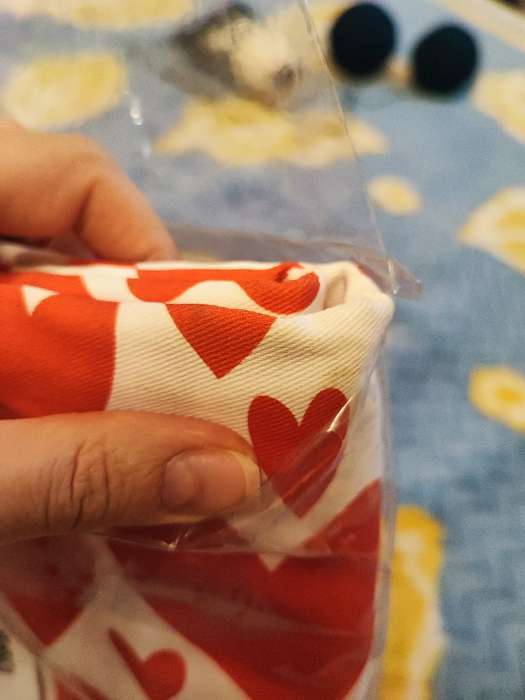 Фотография покупателя товара Скатерть «Этель» Red hearts 149×220 см, 100% хлопок, саржа 190 г/м² - Фото 3