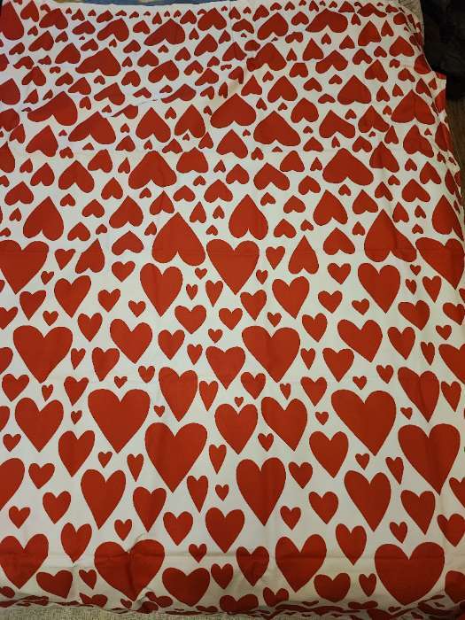 Фотография покупателя товара Скатерть «Этель» Red hearts 149×220 см, 100% хлопок, саржа 190 г/м² - Фото 4