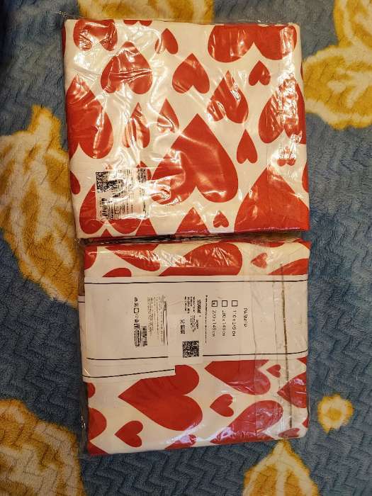 Фотография покупателя товара Скатерть «Этель» Red hearts 149×220 см, 100% хлопок, саржа 190 г/м² - Фото 5